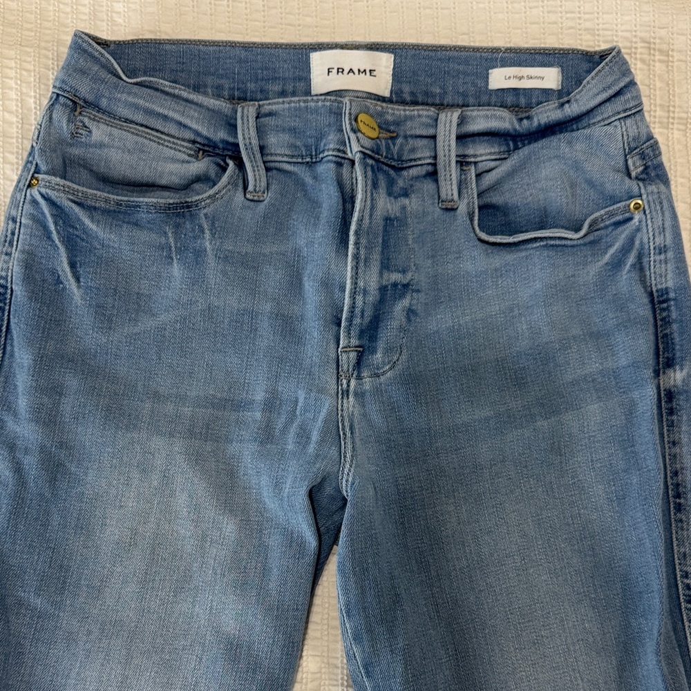 Frame Denim Women's Sky Blue High Rise Jeans